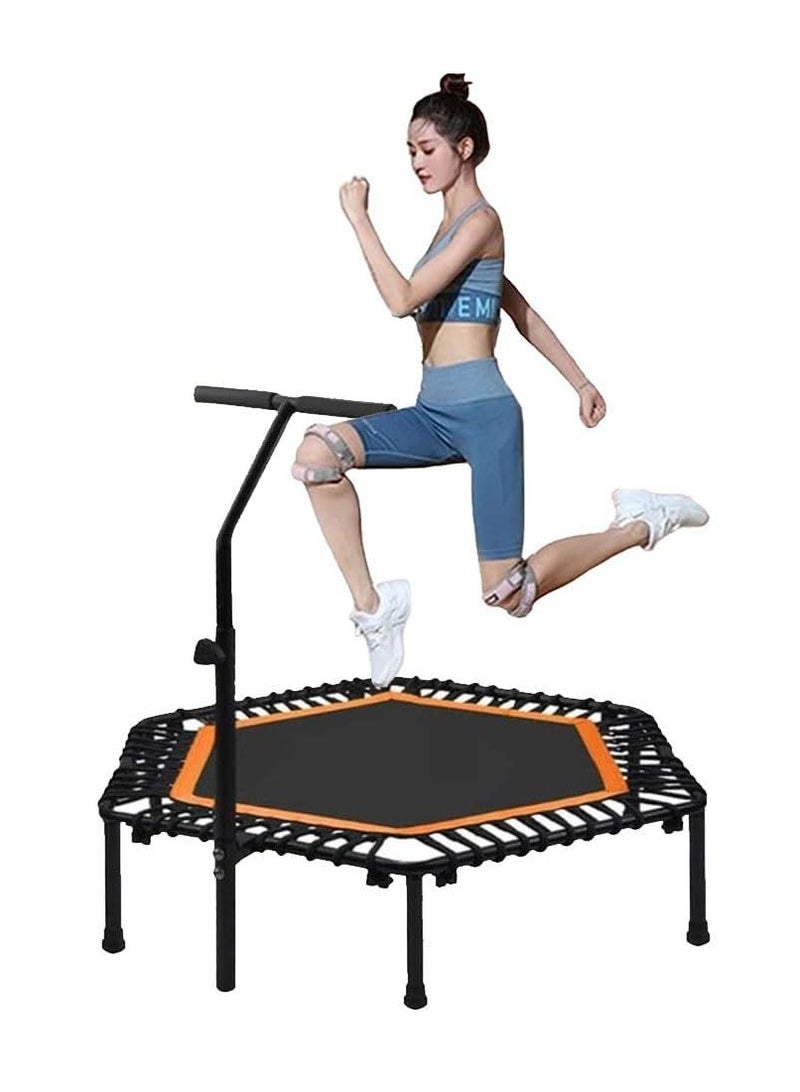 COOLBABY 45-Inch Trampoline Gym Hexagonal For Adult Safety Bungee Indoor Fitness