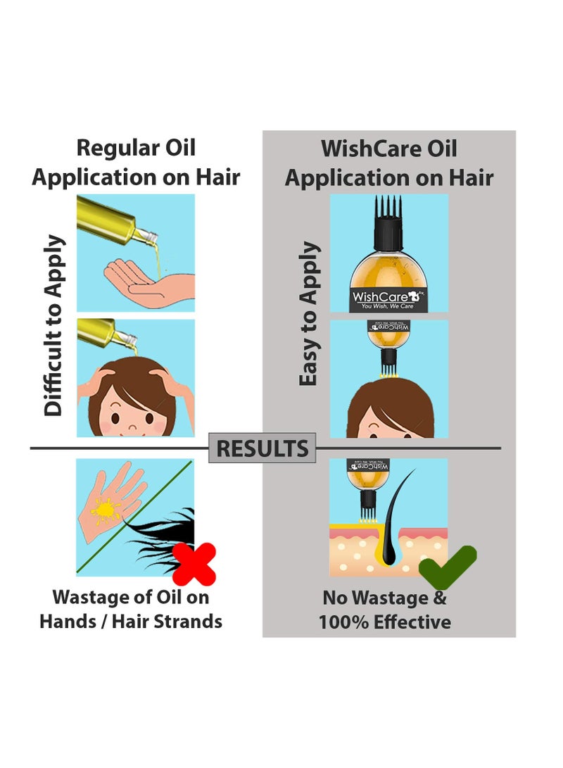 WishCare Pure Cold Pressed Sweet Almond Oil for Hair Growth and Glowing Skin Face 200ml