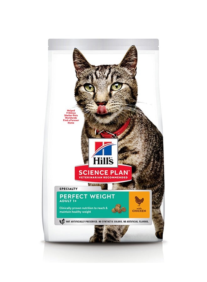 Perfect Weight Adult Cat Food With Chicken - 2.5kg