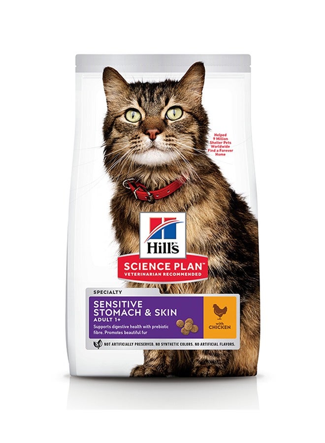 Sensitive Stomach & Skin Adult Cat Food With Chicken -1.5kg