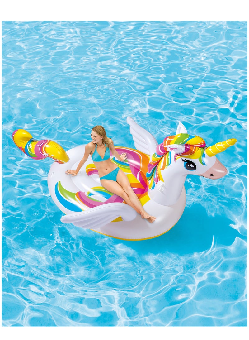 Mega Unicorn Inflatable Pool Island Float - 99 x 64 x 57inches