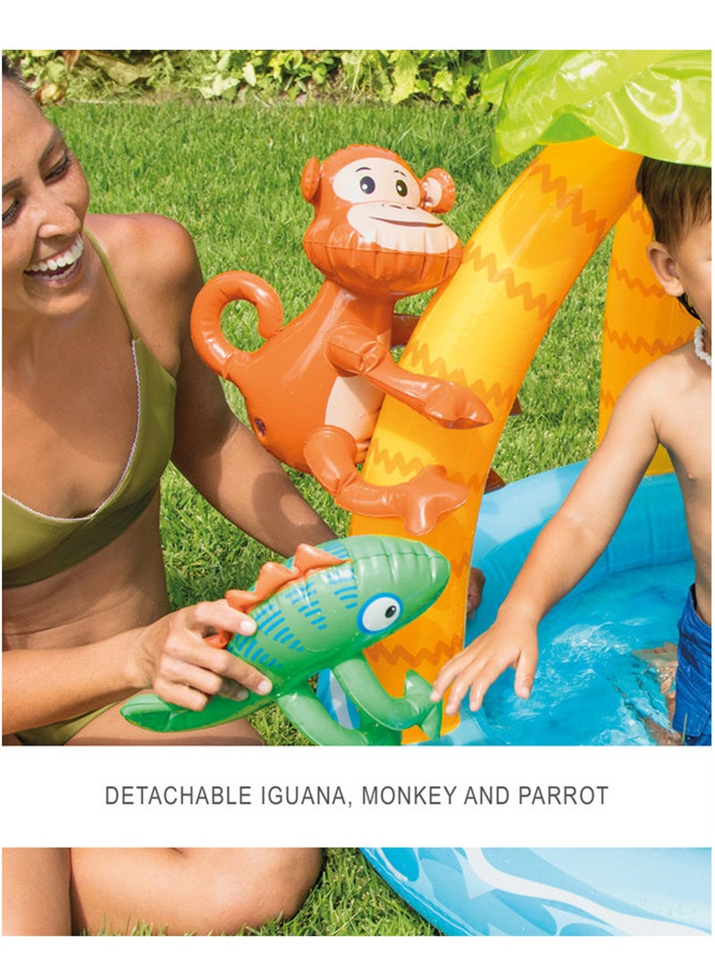 Tropical Island Inflatable Kiddie Pool - 40 x 34inches
