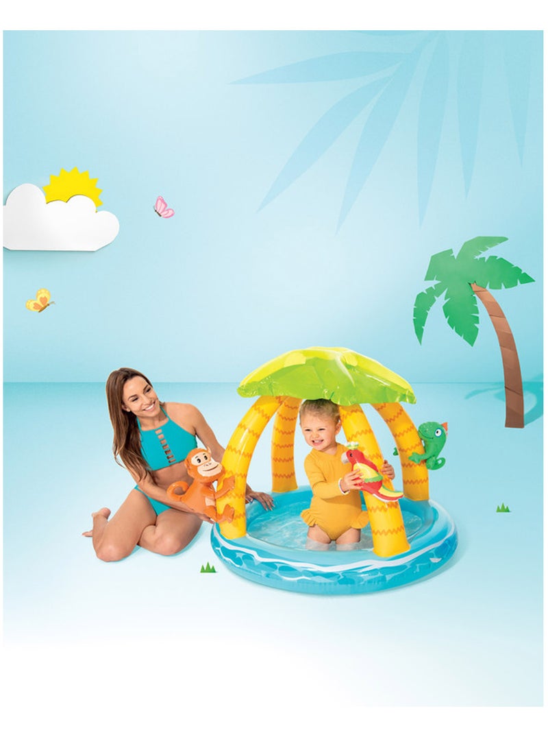Tropical Island Inflatable Kiddie Pool - 40 x 34inches