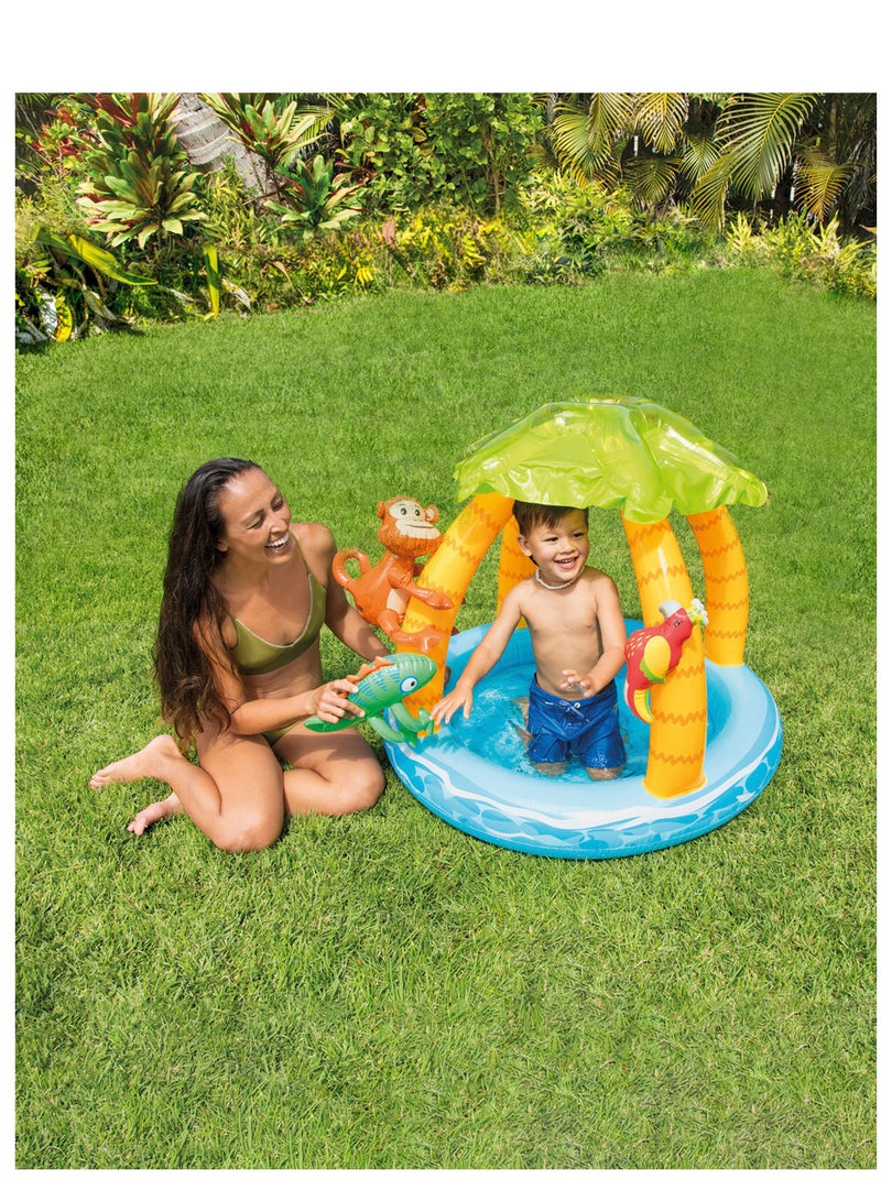 Tropical Island Inflatable Kiddie Pool - 40 x 34inches