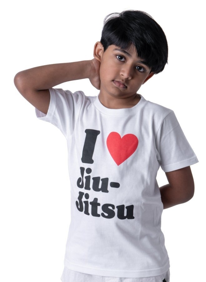 UAEJJ Jiu-Jitsu I Love Jitsu T-Shirt for Kids | T-Shirt for Kids | Boys T-Shirt | Cotton T-Shirt | Cotton Kids T-Shirt