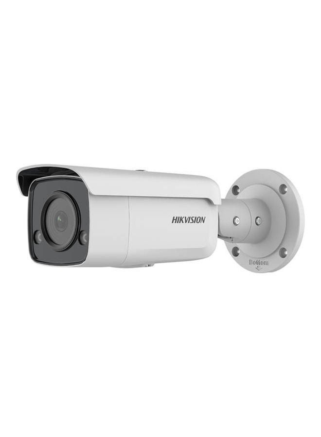 4 MP ColorVu Fixed Bullet Network Camera, 2.8mm Fixed Focal Lens,H.265+ Compression, 24/7 Colorful Imaging, 60m Light Range, MicroSD Slot, IP67, White | DS-2CD2T47G2-L-2.8mm