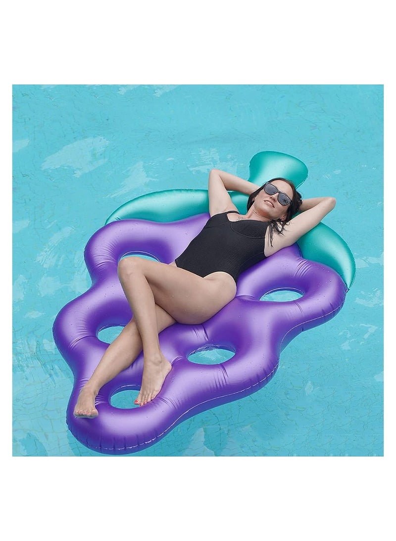 Grape Float Raft Adult Water Toy Inflatable Pool Lounge Swimming Pool Floats Raft Inflatable Pool Floating Mat for Summer Parties