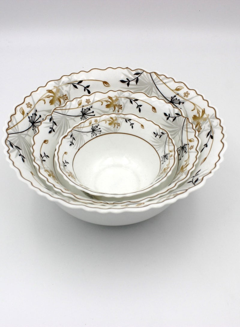 Danny home 18 pcs Opalware Dinnerware set Dishwasher Microwave Freezer Safe  BPA Free Break Scratch Heat Resistant Dinner Soup Dessert Serving Plates Medium Large Bowls