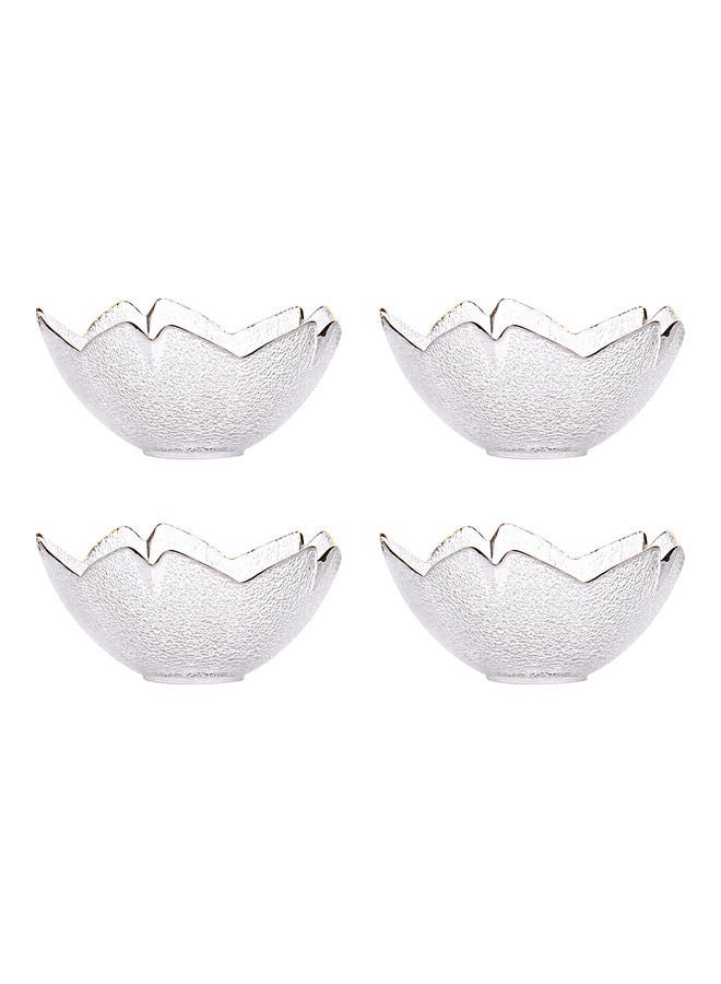 4-Piece Cherry Glass Bowl Set Clear 13x6x4.3cm