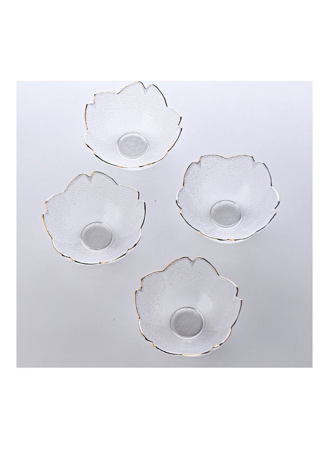4-Piece Cherry Glass Bowl Set Clear 13x6x4.3cm