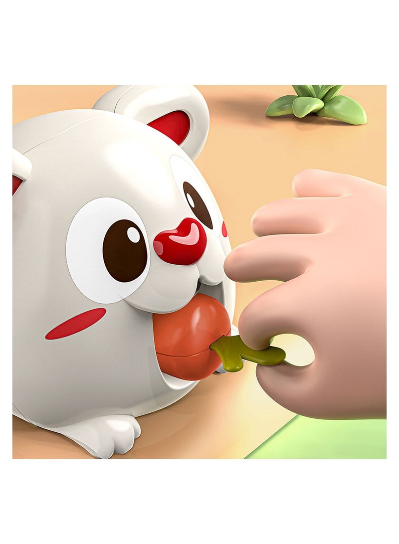 COOLBABY 4 in 1 Happy Farm Kids Educational Fishing Whack a mole Toy Baby Percussion Game Machine Pull Radish Infant