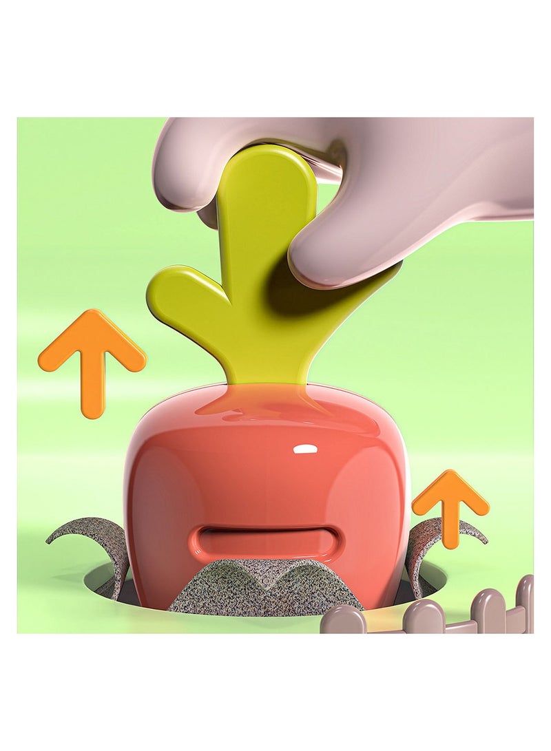 COOLBABY 4 in 1 Happy Farm Kids Educational Fishing Whack a mole Toy Baby Percussion Game Machine Pull Radish Infant