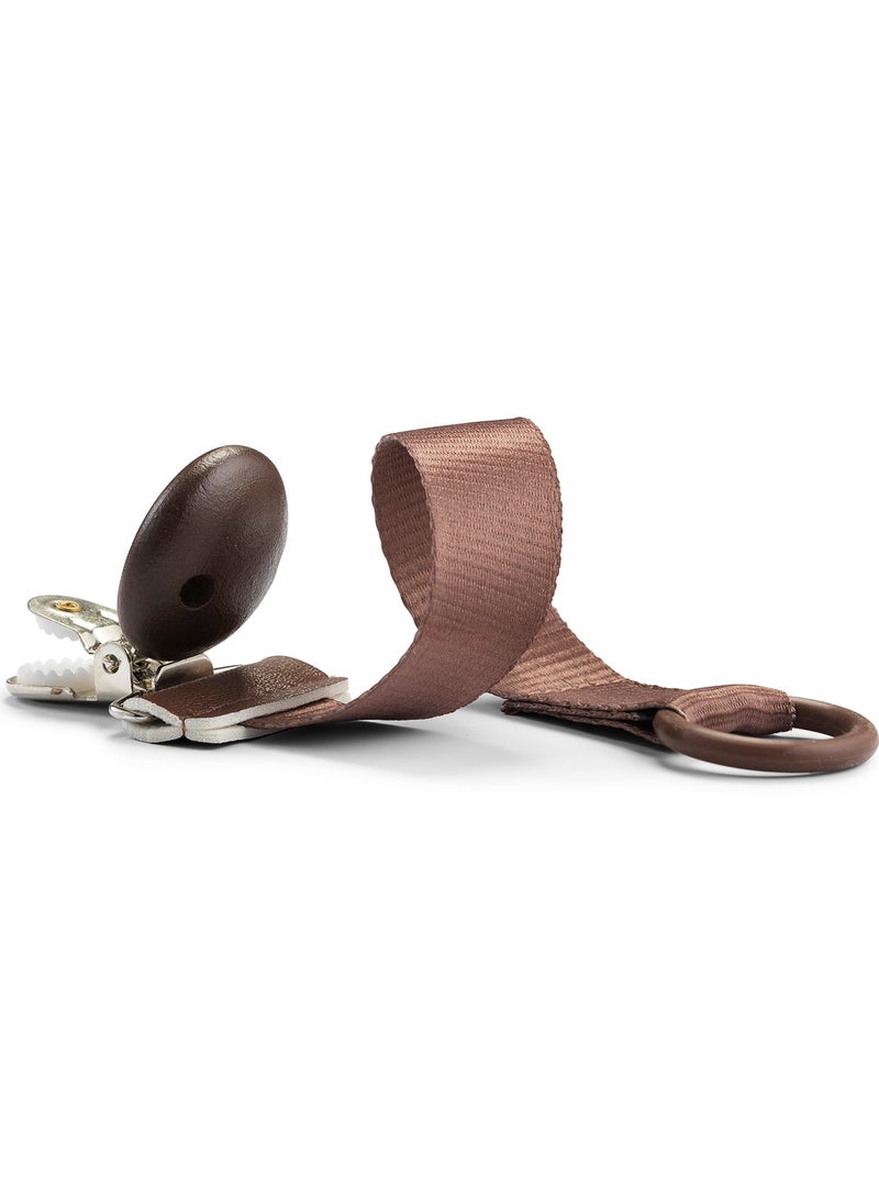 Elodie Details -  Wood Pacifier Clip - Chocolate