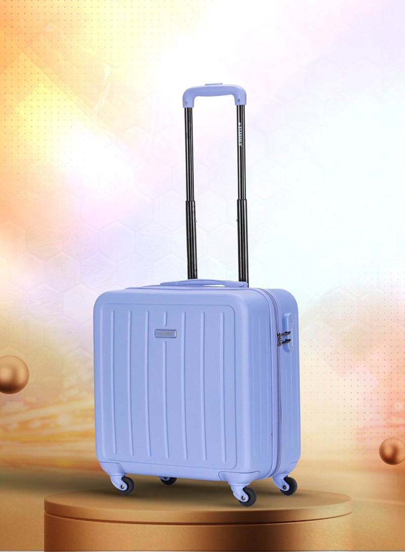 Single Hardside Spinner 4 Wheels Cabin Trolley Luggage With Number Lock 16 Inches Pale Purple