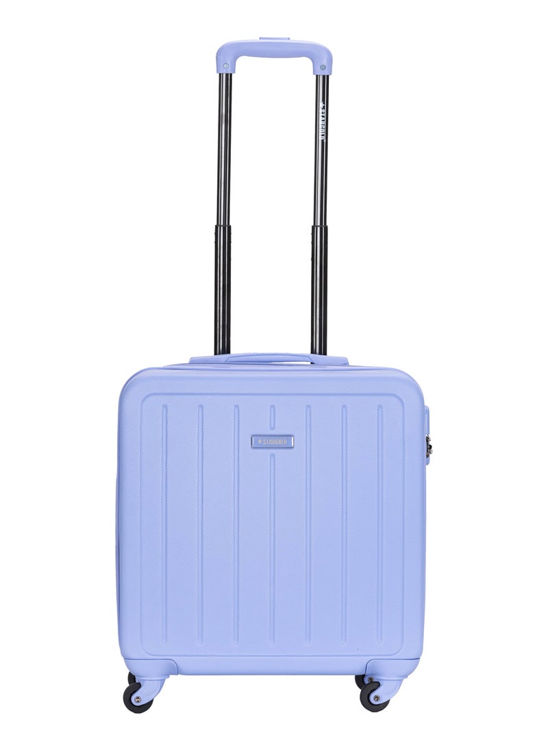 Single Hardside Spinner 4 Wheels Cabin Trolley Luggage With Number Lock 16 Inches Pale Purple