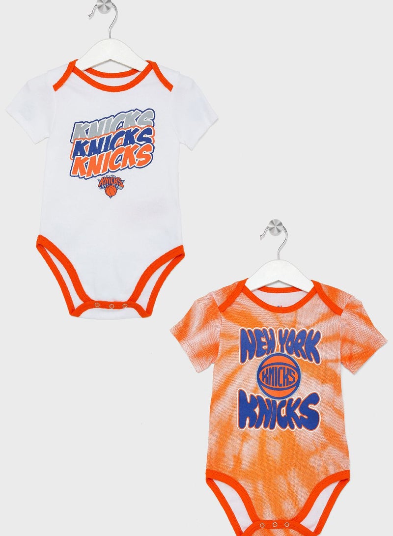 Kids 2 Pack New York Knicks Monterey Tie Dye Creeper Onesie