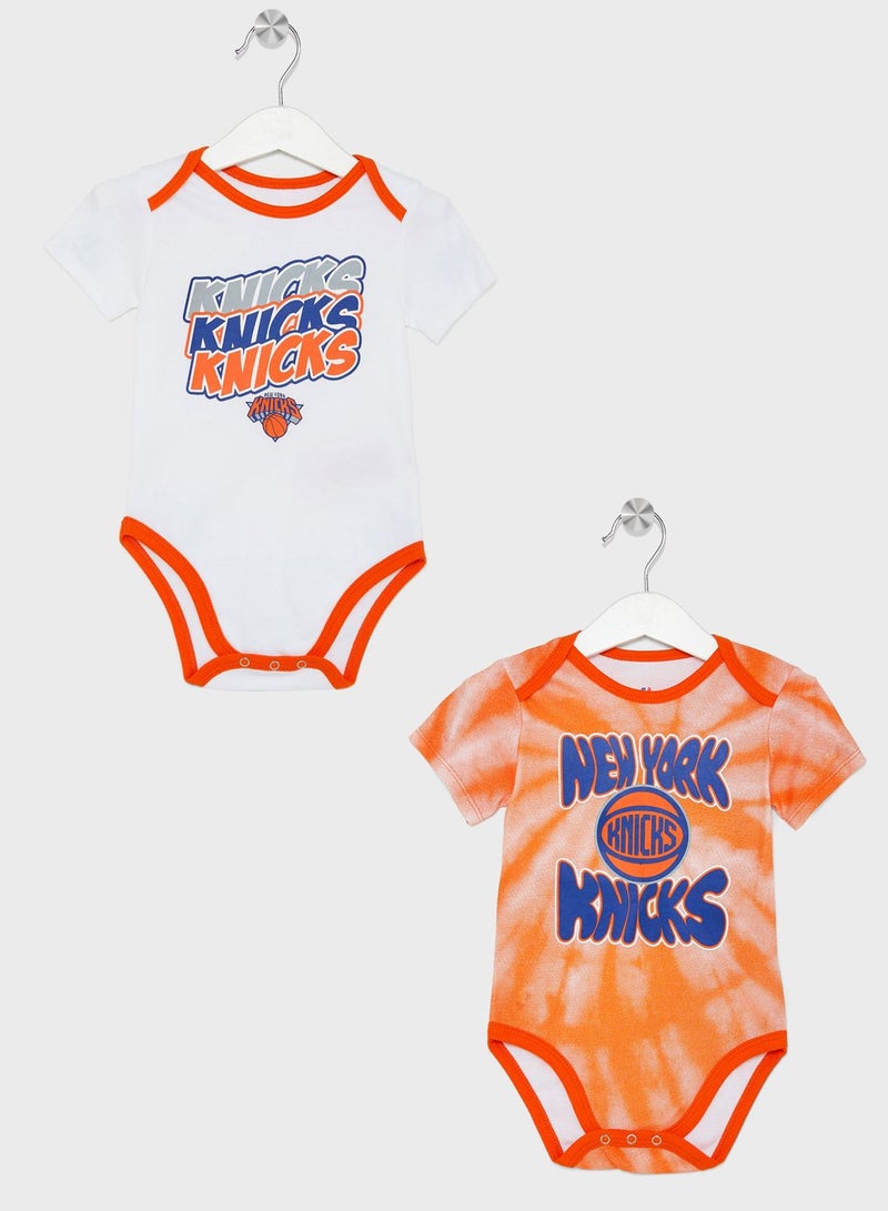 Kids 2 Pack New York Knicks Monterey Tie Dye Creeper T-Shirt