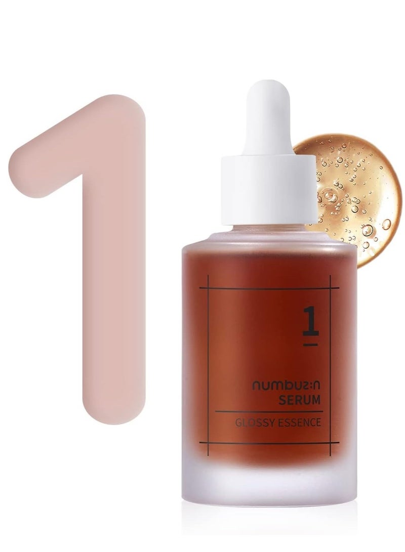 numbuzin No.1 Glossy Essence Serum | Antioxidants, Dull, Aging skin, Nourishing Herbal Essence, Betaine, Centella Asiatica, Soothing | Korean Skin Care for Face, 1.69 fl oz