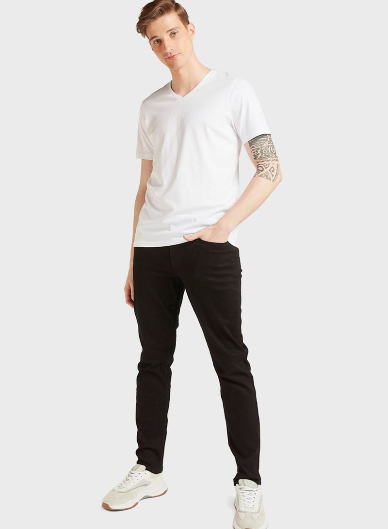 Rinse Straight Fit Jeans Black