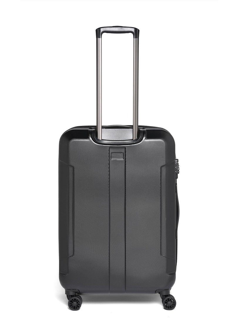 Delsey Depart Hard 69cm Hardcase 4 Double Wheel Expandable Check-In Luggage Trolley Case Black - 00314582000 X9