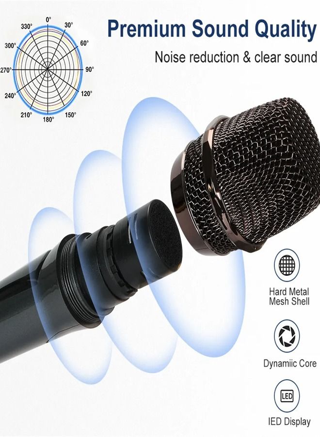 Wireless Microphone Set Black