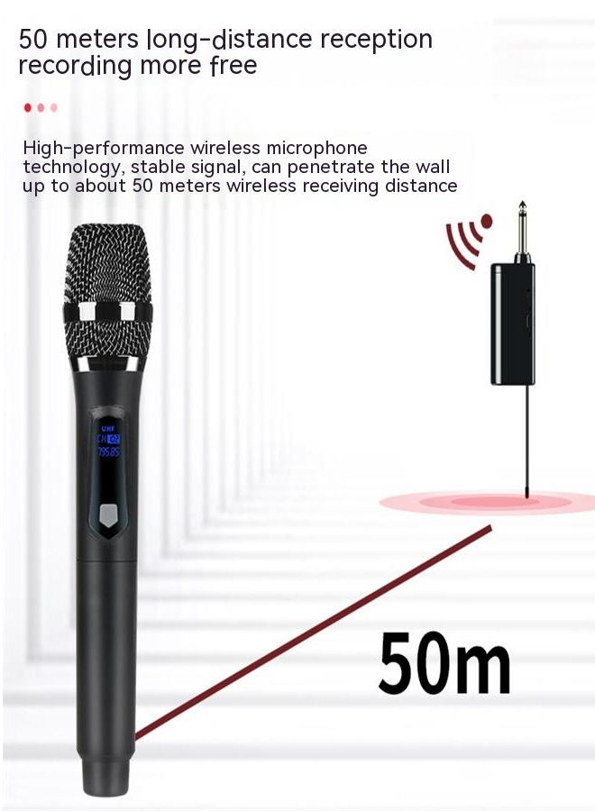 Wireless Microphone Set Black