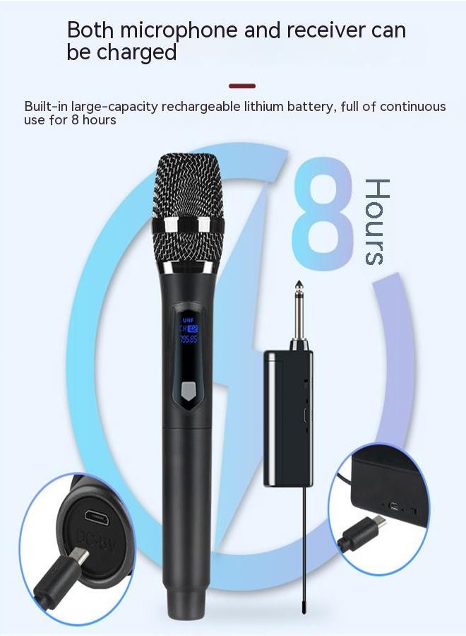 Wireless Microphone Set Black