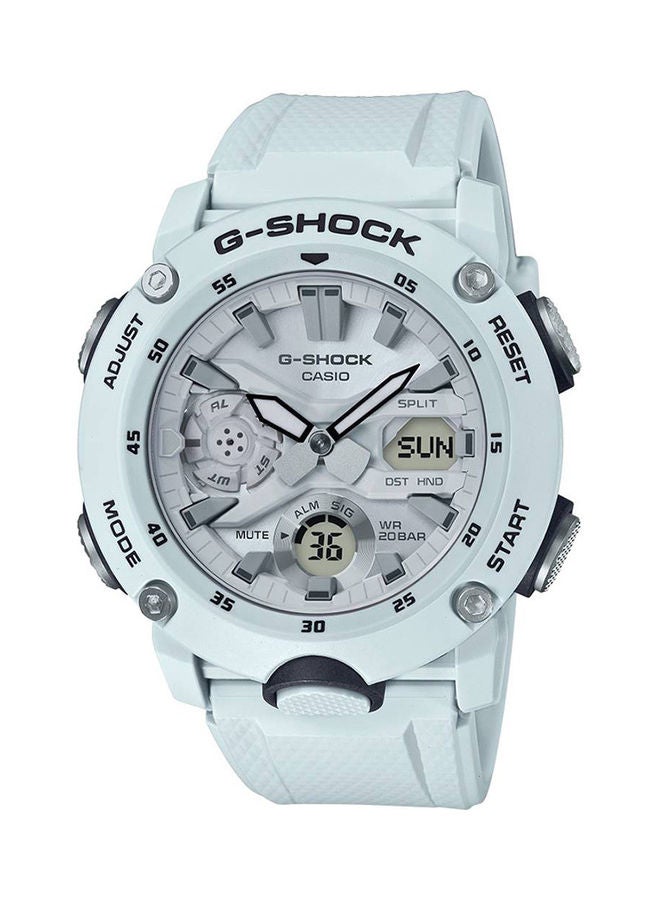 Men's Resin Strap Round Shape Analog & Digital Wrist Watch GA-2000S-7ADR - 49mm - Blue