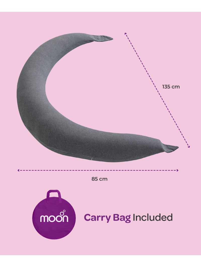 MOON Organic Cresent Maternity Pillow - Grey