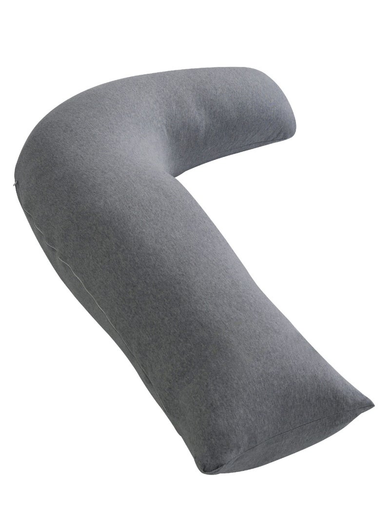 MOON Organic L Shaped Maternity Pillow - Grey