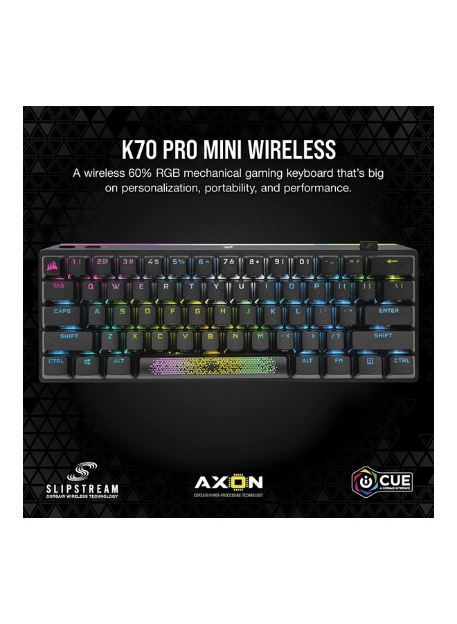 Corsair K70 PRO MINI WIRELESS RGB 60% Mechanical Gaming Keyboard-Black