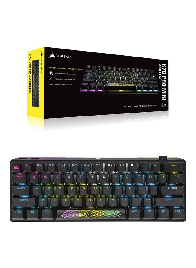 Corsair K70 PRO MINI WIRELESS RGB 60% Mechanical Gaming Keyboard-Black