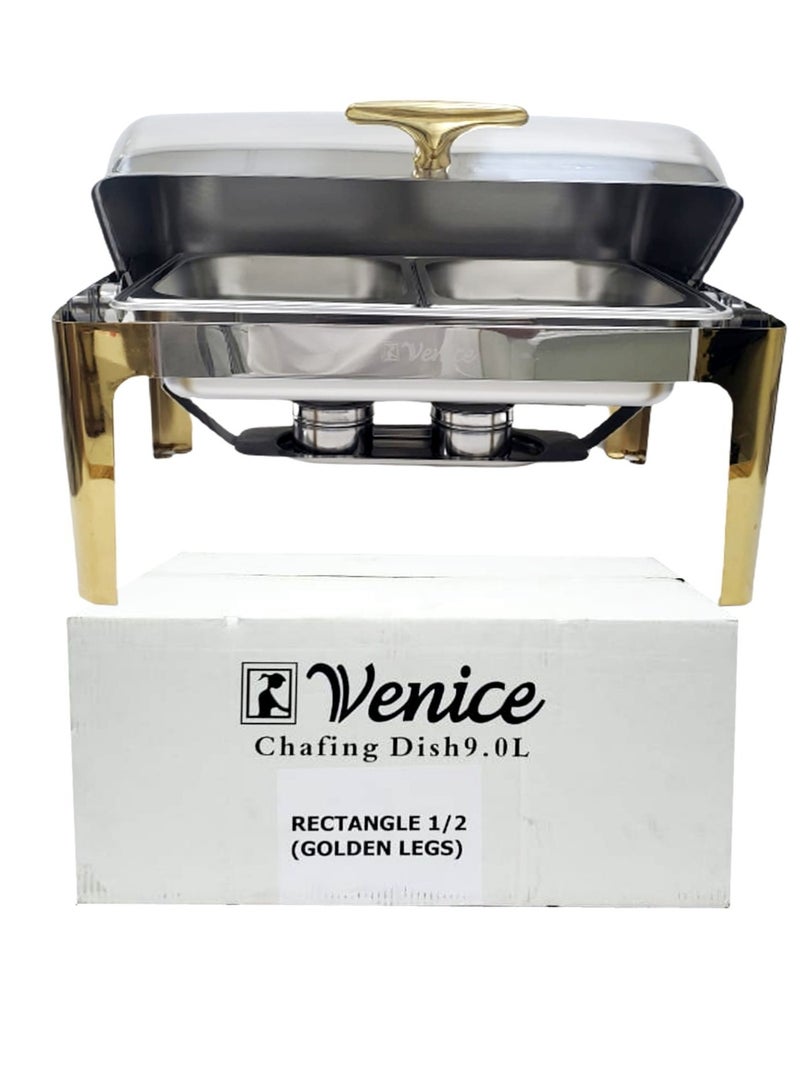 Roll Top Chafing Dish Double Compartment 9 Ltr