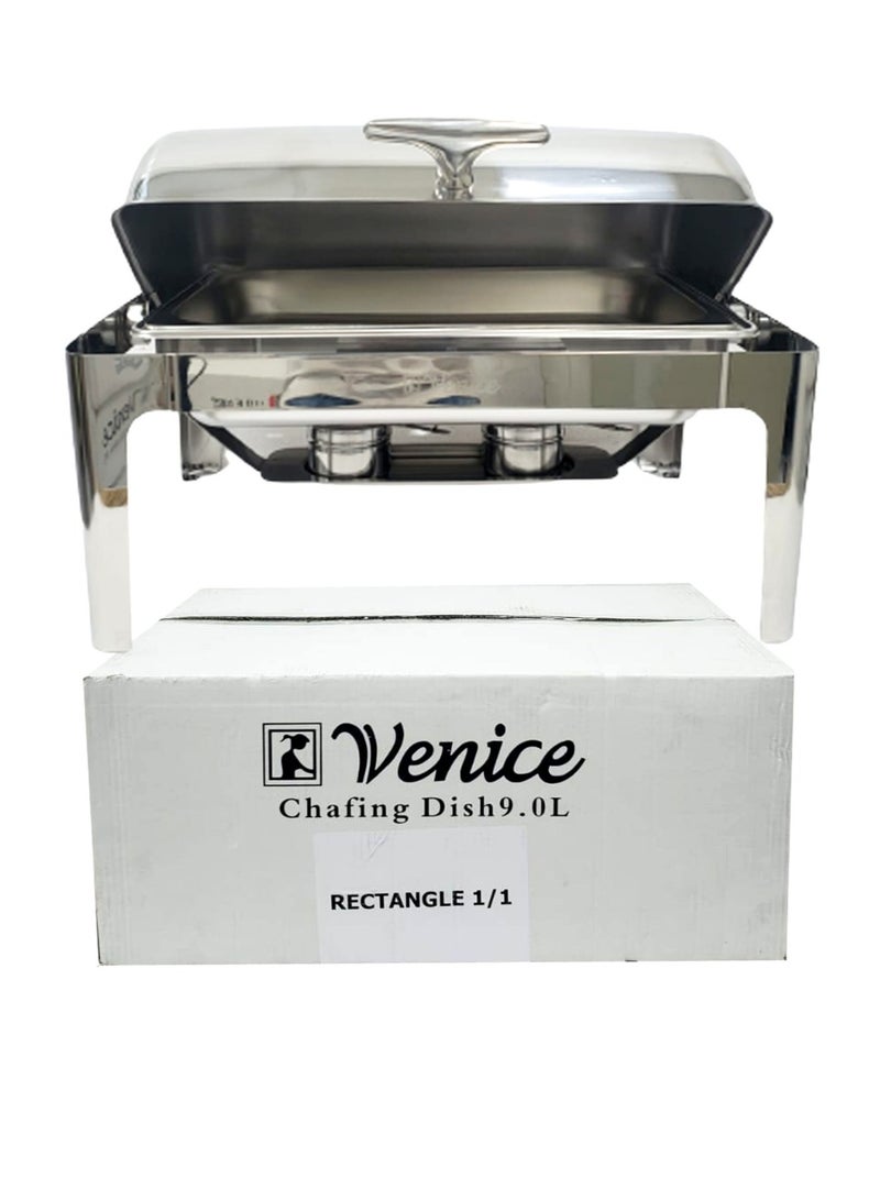 Roll Top Chafing Dish Silver 9 Ltr