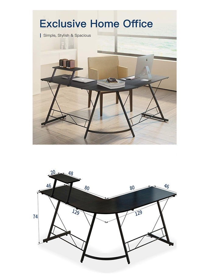 Minimalist L-Shaped Corner Gaming Computer Desk Office Desk Student Desk