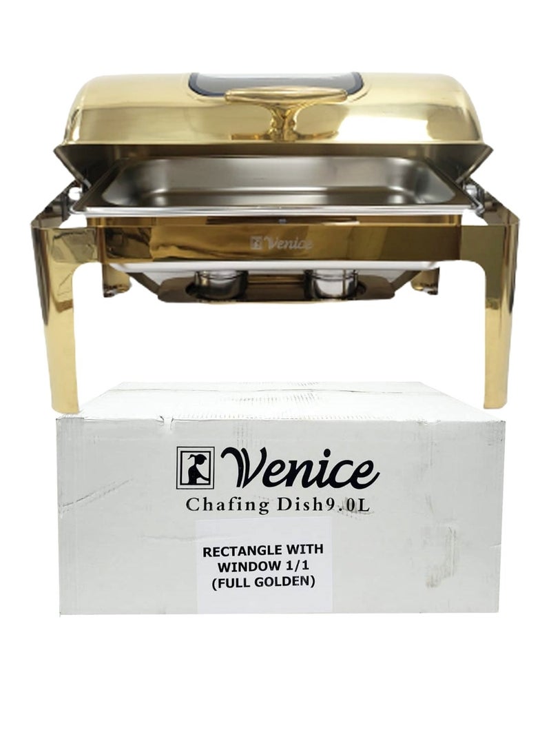Roll Top Chafing Dish  With Window 9 Ltr