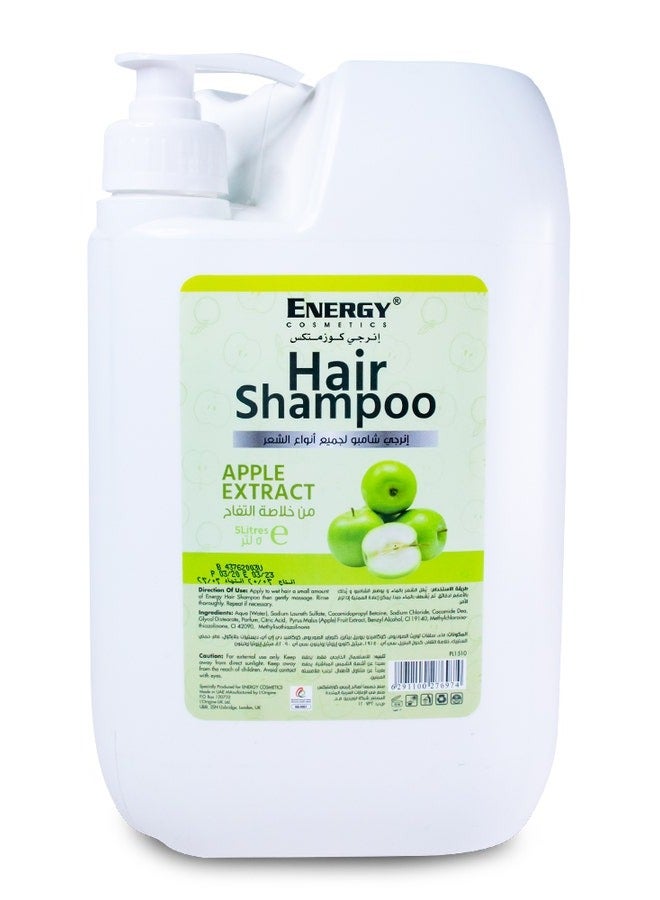 Energy Cosmetics Hair Shampoo Green Apple Extract 5 L