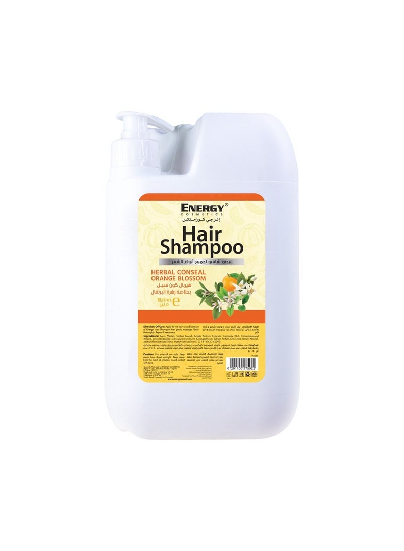 Energy Cosmetics Hair Shampoo Herbal Conseal Orange Blossom 5 L