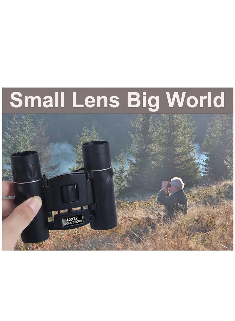 40x22 HD Powerful Binoculars Folding Mini Telescope 40 Times Binocle Binoculars 2000M Long Range For Hunting Sports Outdoor Camp