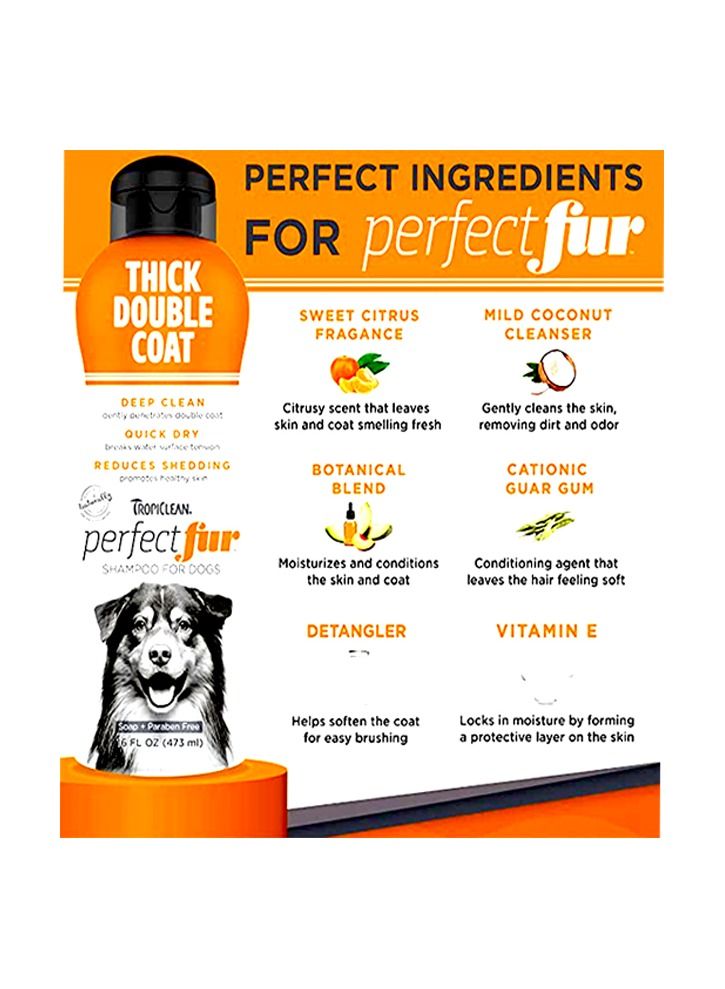 Perfectfur Thick Double Coat Shampoo For Dogs - 16oz