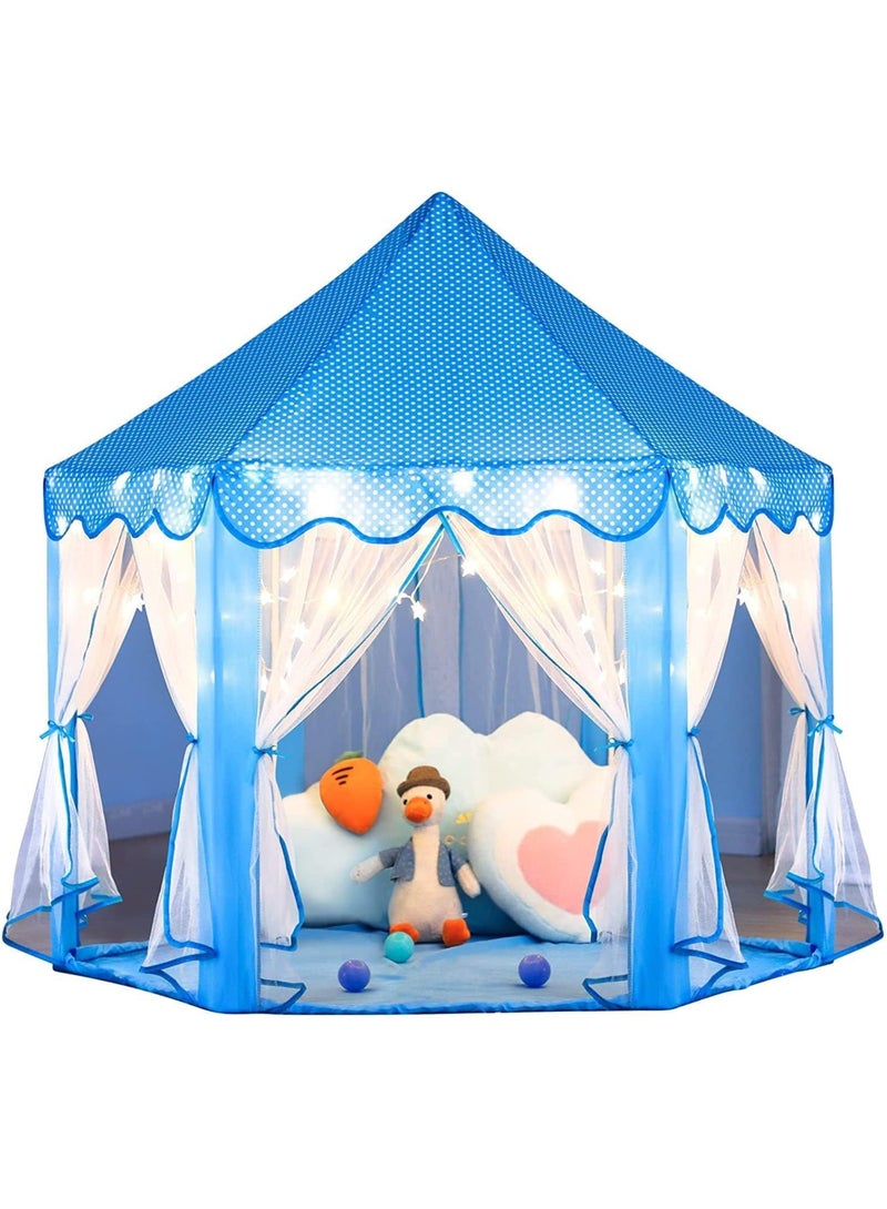 VIO Princess Castle, Play Tent, Large Kids Tent, Hexagonal Kids Playhouse for Indoor & Outdoor Use, Size 120cm * 120cm