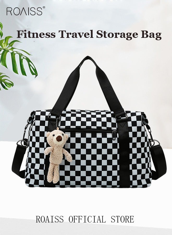 Functional Sports Fitness Handbag with Dry and Wet Separation Large Capacity Design Business Trip and Boarding Short Distance Travel Bag