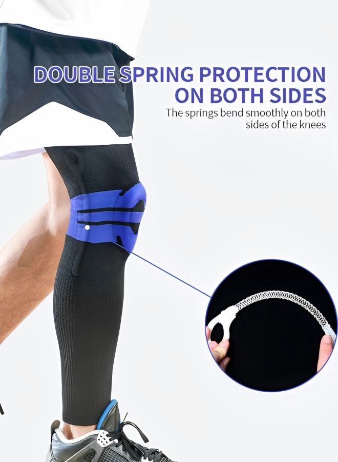 Full Leg Compression Sleeves,Full Leg Sleeve with Patella Gel Pad & Side Stabilizers,Knee Support for Meniscus Tear,ACL,Arthritis,Joint Pain Relief,Sports Equipment