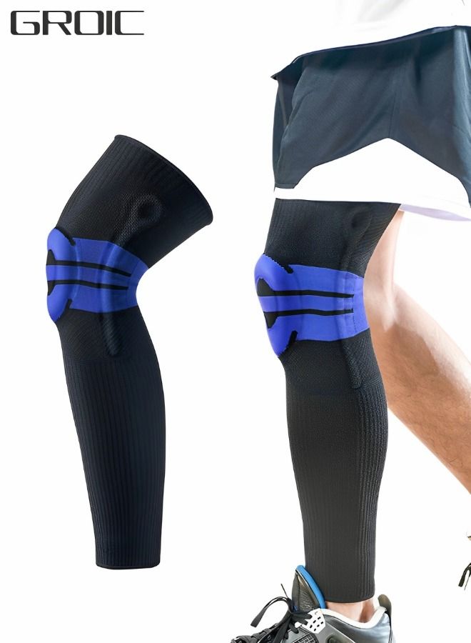 Full Leg Compression Sleeves,Full Leg Sleeve with Patella Gel Pad & Side Stabilizers,Knee Support for Meniscus Tear,ACL,Arthritis,Joint Pain Relief,Sports Equipment