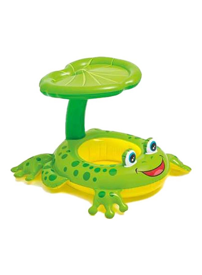 Froggy Friend Shaded Canopy Pool Floating Raft 119 x 79cm