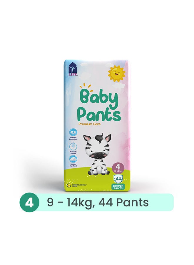 Baby Diaper Pants Size 4, Large, 9-14Kg, 44 Counts