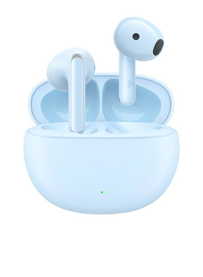 Bluetooth 5.3 TWS Wireless Earphones 65Ms Low Latency Earbuds 13Mm Driver Hifi Headphones 4 Mics+ENC HD Call Sky Blue
