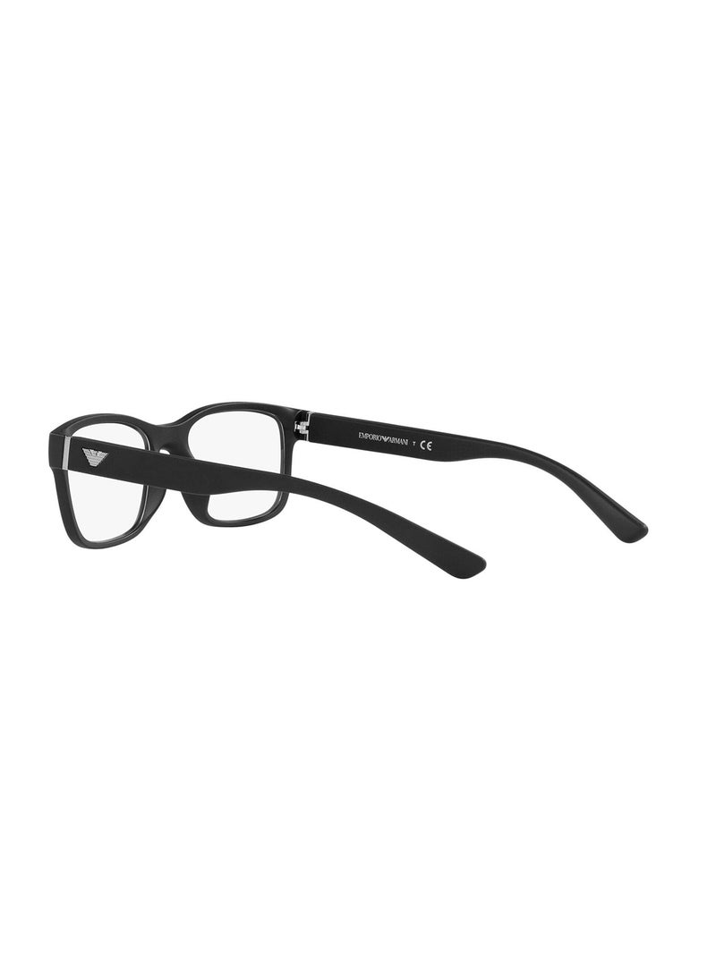 Men's Square Eyeglass Frame - EA3201U 5001 53 - Lens Size: 53 Mm