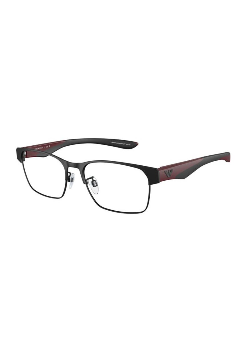 Men's Rectangular Eyeglass Frame - EA1141 3001 54 - Lens Size: 54 Mm