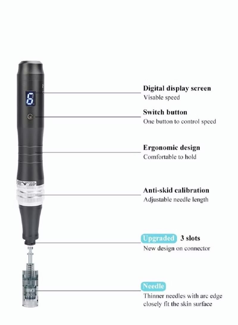 Dr. Pen Ultima M8 Professional Microneedling Pen - Cordless Derma Auto Pen - Best Face and Body Skincare Kit with 20pcs 36 pins